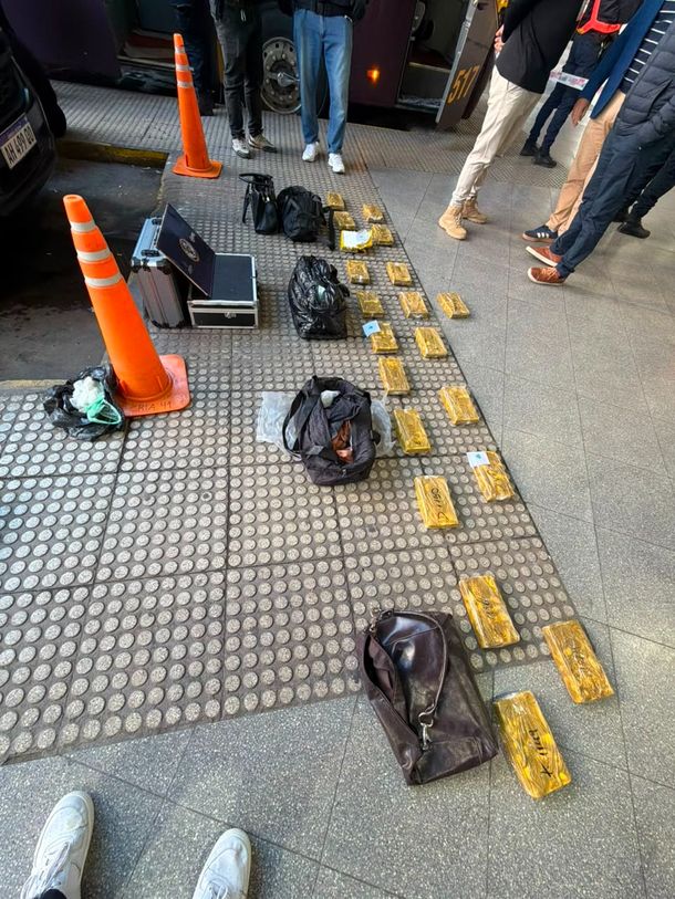 Se hallaron 20 ladrillos de clorhidrato de cocaína, identificados con el sello de un delfín, que arrojaron un peso total de 22,8 kg Se hallaron 20 ladrillos de clorhidrato de cocaína, identificados con el sello de un delfín, que arrojaron un peso total de 22,8 kg