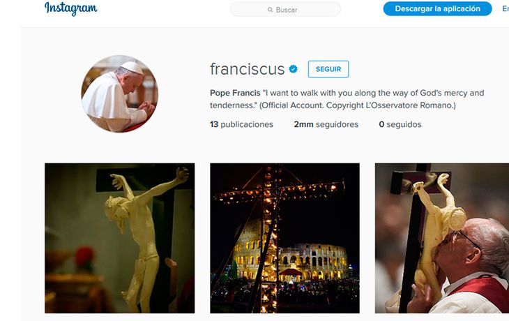 Papa superó los 2.000.000 de seguidores