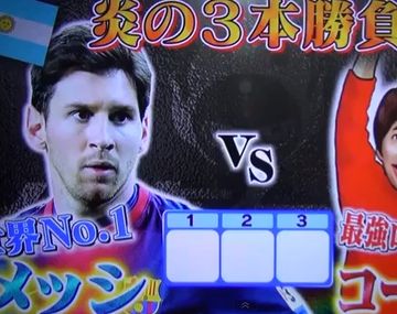 Messi le ganó al robot de la TV japonesa