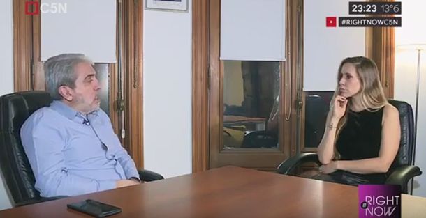 Aníbal Fernández, en Right Now: Me llama la atención que Urtubey no haya sido vice de Macri