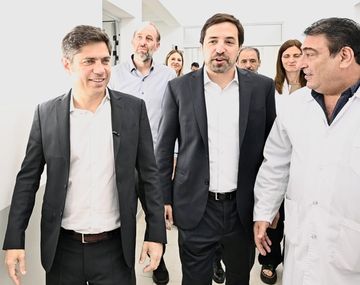 Axel Kicillof junto al ministro Nicolás Kreplak.