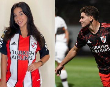 River salió campeón y Luciana Milessi consiguió su foto con Julián Álvarez