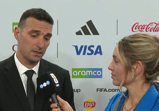 Scaloni habló con Sofi Martínez tras el sorteo del Mundial.