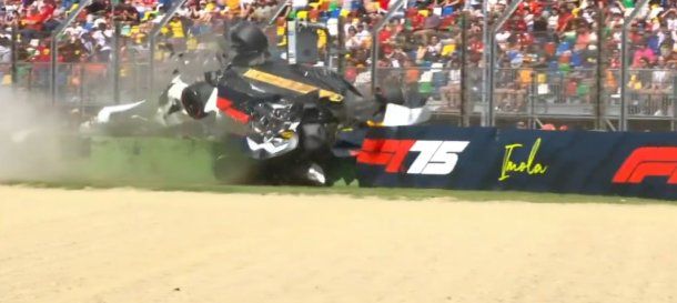 Impresionante choque de Yuki Tsunoda en la qualy del GP de Imola