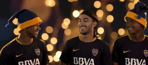 Los colombianos de Boca se divirtieron grabando el video