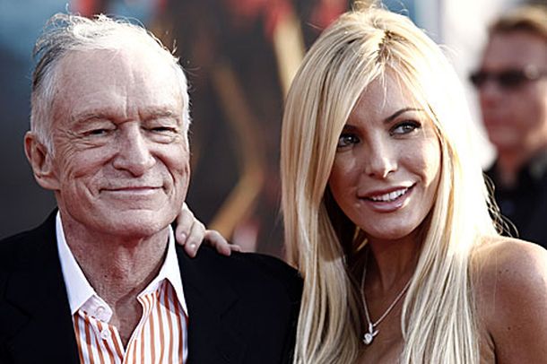 Crystal Harris y Hugh Hefner
