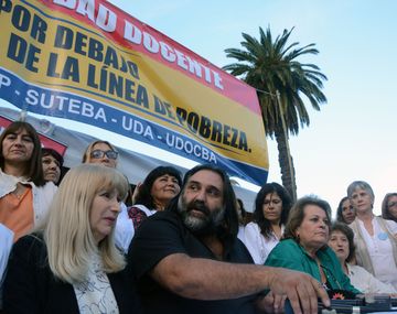 Roberto Baradel en conferencia de prensa