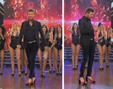 Tinelli desfiló en tacos: la reacción de Guillermina