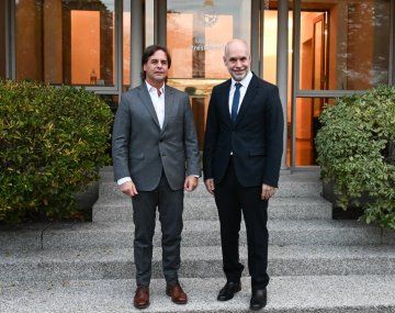 Larreta se reunió con Lacalle Pou en Montevideo
