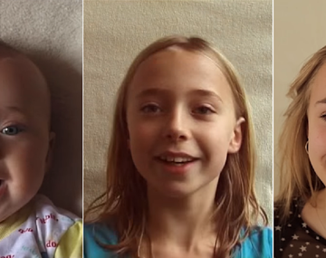 VIDEO: Pasó de ser bebé a una adolescente en 5 minutos