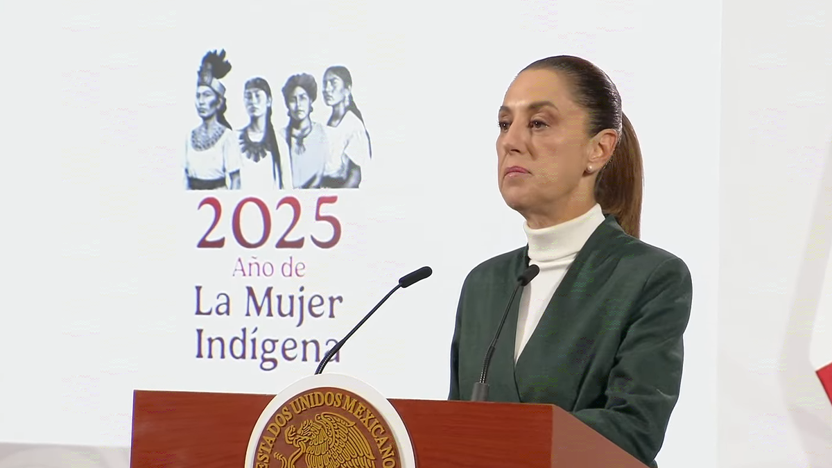 Claudia Sheinbaum en la Mañanera de este viernes.