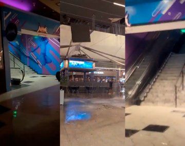 Impactante video de la caída del techo del shopping Alto Avellaneda