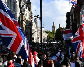 Movilización antiinmigratoria en Londres.