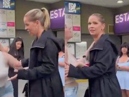 La cuestionable actitud de Carina Zampini con una fan. La cuestionable actitud de Carina Zampini con una fan.