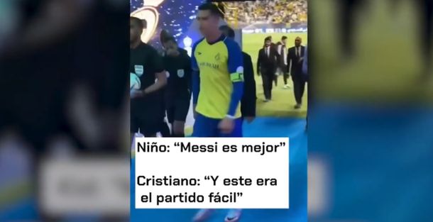 La reacción de Cristiano Ronaldo al escuchar el grito de un niño a favor de Messi