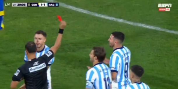 Maravilla Martínez fue expulsado en Rosario Central vs. Racing por una inédita reacción