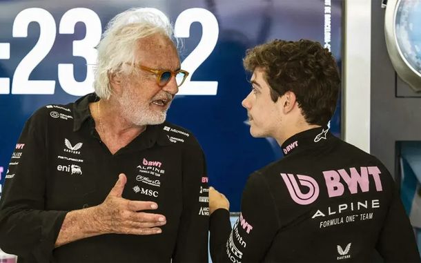 Flavio Briatore junto a Franco Colapinto.