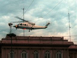 Fernando de la Rúa dejó Casa Rosada en helicóptero Fernando de la Rúa dejó Casa Rosada en helicóptero