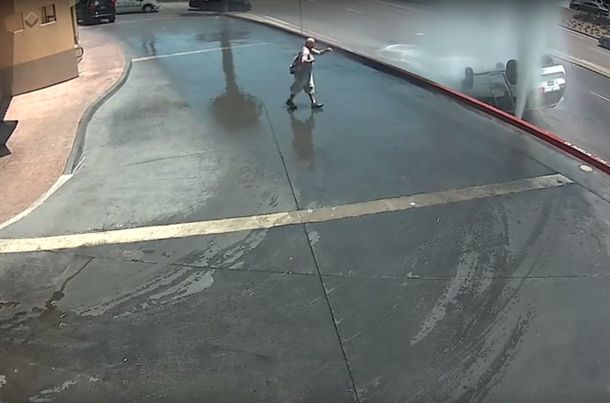 accidente en un autolavado