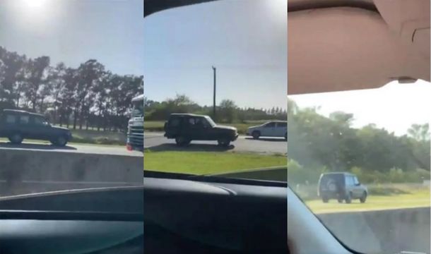 VIDEO: circuló en contramano por la Autovía 2 para evitar el embotellamiento
