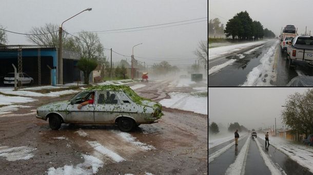 VIDEO: El fuerte temporal de granizo y lluvia que azotó a una ciudad de Córdoba