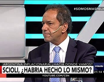 Scioli: Hablaban de  miedo