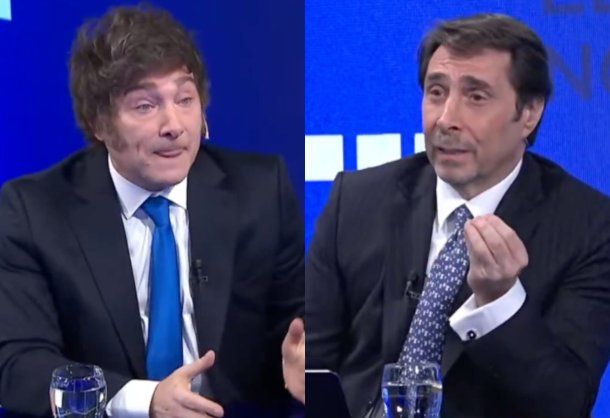 Tenso cruce: Javier Milei, nervioso con Eduardo Feinmann al no poder explicar cómo ponerle plata a la gente