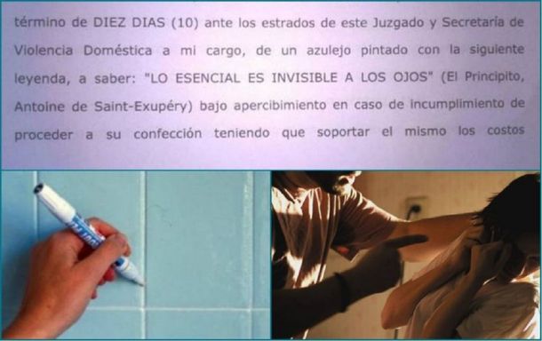 Polémico: Maltrató a su ex pareja y fue condenado a pintar una frase de El Principito en un azulejo