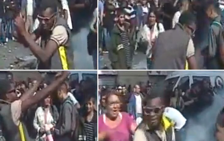 El divertido baile de un mantero