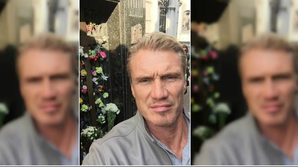 ¡Es peronista! Sin Rocky, Iván Drago visitó la tumba de Evita