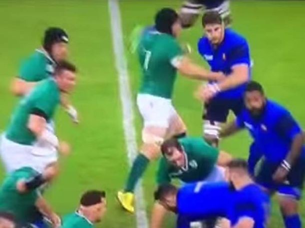 La sacó barata: sancionaron por un partido al irlandés que pegó la piña en el Mundial de Rugby