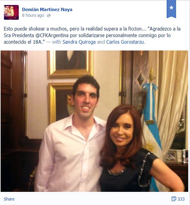 Quién es el militante del PRO que le envió una carta a CFK