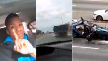 Un conductor transmitió por Facebook su propio accidente. Un conductor transmitió por Facebook su propio accidente.