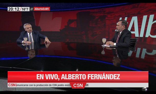 Alberto Fernández en C5N: Si quiere ayudar la oposición, que no opine
