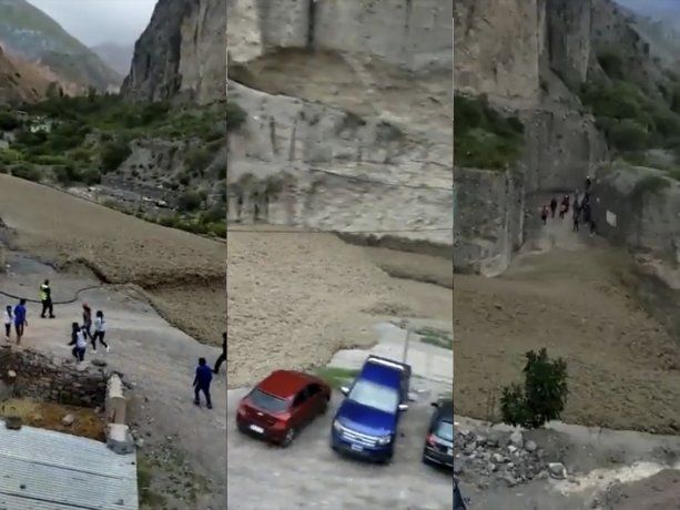 Impresionante alud en Iruya: hay varios turistas varados