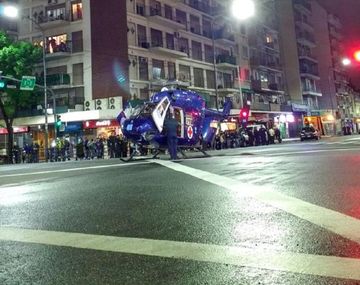 Policía de la Federal asesinado en Flores fue socorrido por helicóptero y llevado de urgencia al hospital Álvarez