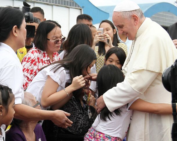 Las imágenes del papa Francisco en Filipinas