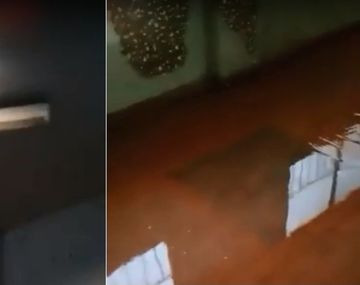 La lluvia se filtró por el tendido eléctrico e inundó una escuela