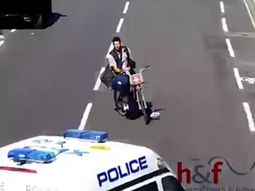 Robó un baúl y lo pisó la policía con el auto Robó un baúl y lo pisó la policía con el auto