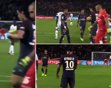 VIDEO: Tensión entre Neymar y un compañero por un penal