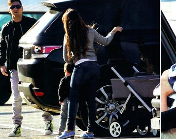 Las fotos del primer paseo de Mateo Messi por las calles de Barcelona