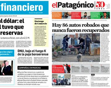 Tapas de diarios del viernes 4 de agosto de 2017