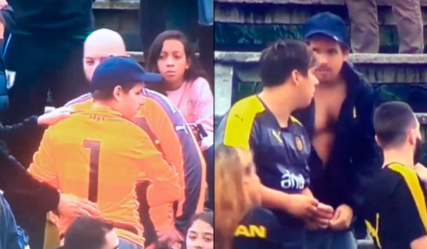 Nunca visto: el arquero de Peñarol no tenía otra camiseta...¡y se la pidió a un hincha!