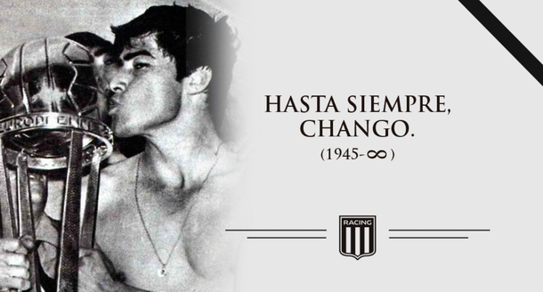 Murió el Chango Cárdenas, el autor del gol más importante de la historia de Racing
