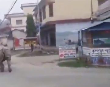 El mundo de cuarentena y &eacute;l termina corrido por un rinoceronte