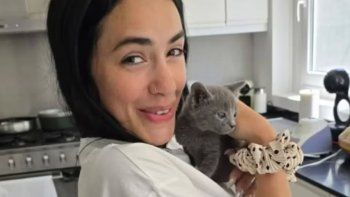 Lali Espósito y su gato Pelusa. Lali Espósito y su gato Pelusa.