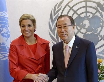 La reina Máxima se reunió con el secretario general de la ONU