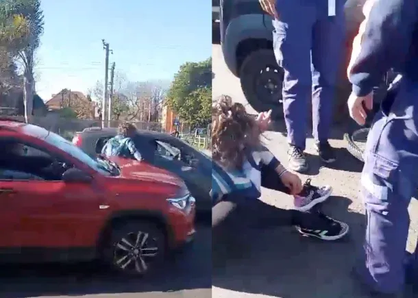 Relato salvaje en Bernal: conductor atropelló a una ciclista tras una discusión y chocó un auto en la huída