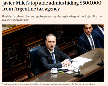 El escándalo de Manuel Adorni llegó al Financial Times