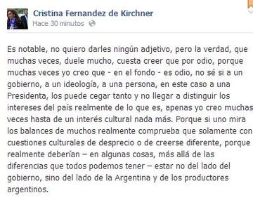 Tras su discurso en Casa de Gobierno